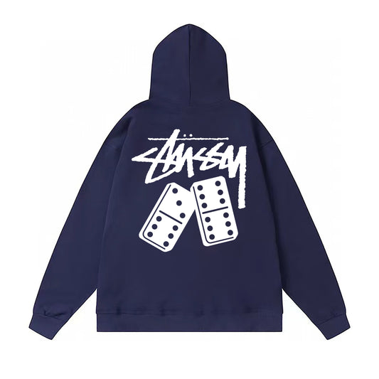 Stussy Dominoes Hoodie 'NAVY BLUE'